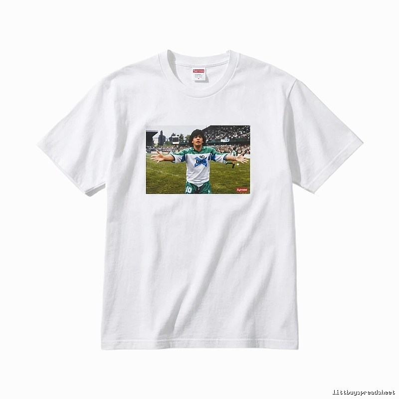 Supreme Maradona-style white T-shirt