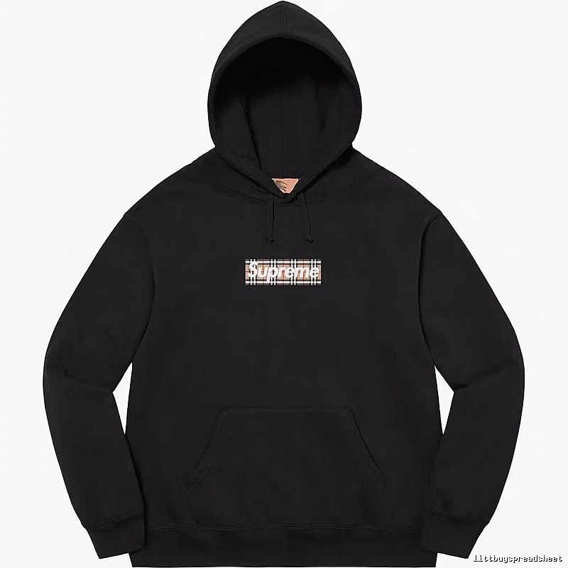 Supreme Monogram Logo hoodie Gray Red Oversized for Casual Outfits