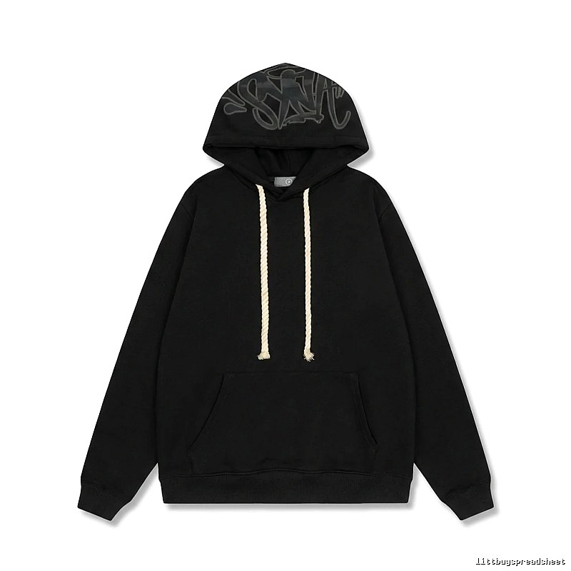 SynaWorld graffiti-style black hoodie