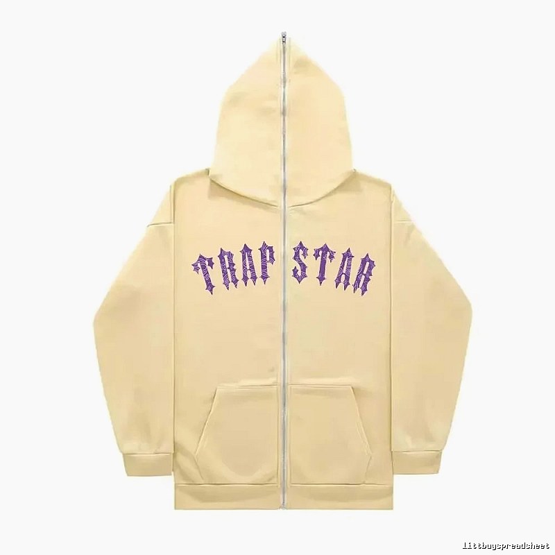 Trapstar Statement Graphic zip hoodie Black Zip Pink for Easy Pairing